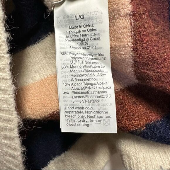 Madewell multicolored striped mock neck wool blend sweater - Picture 4 of 7